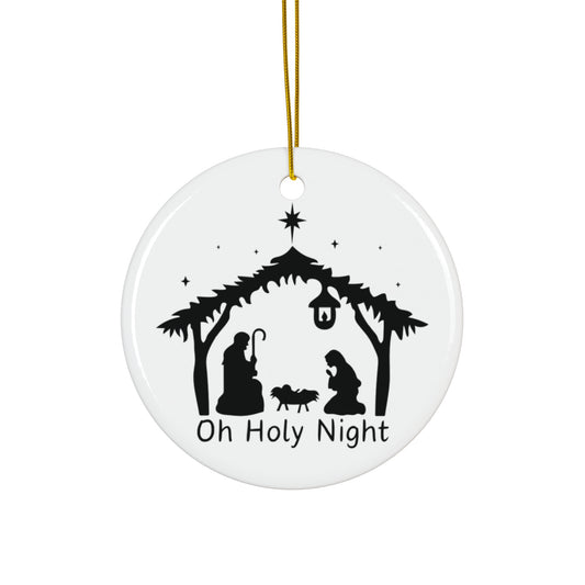 Oh Holy Night Silhouette Ornament