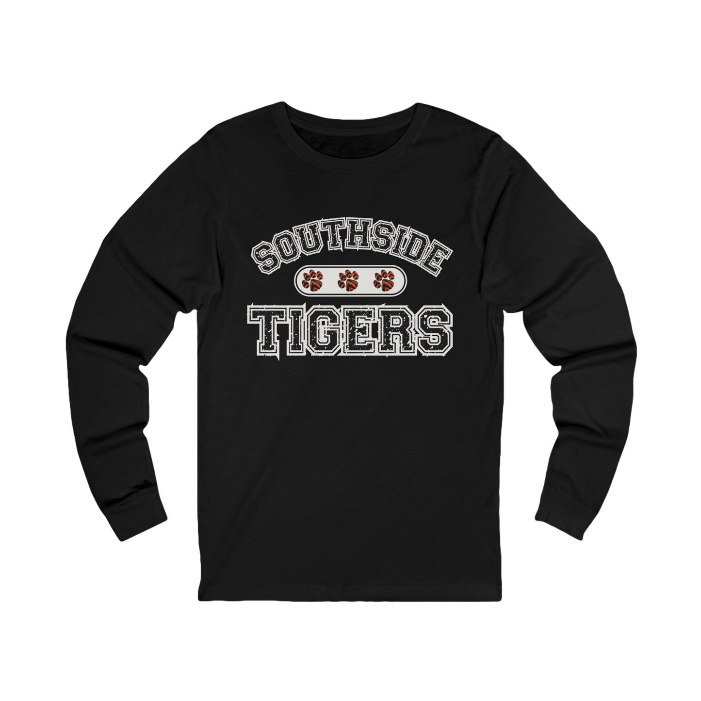 Southside Tigers Paw Prints Long Sleeve Tee