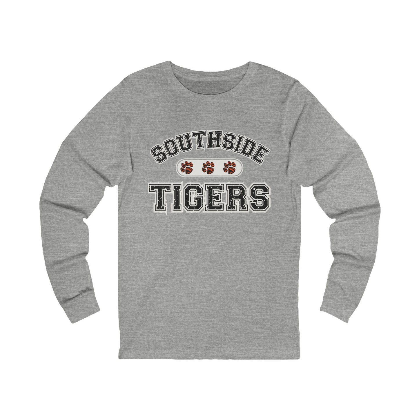 Southside Tigers Paw Prints Long Sleeve Tee