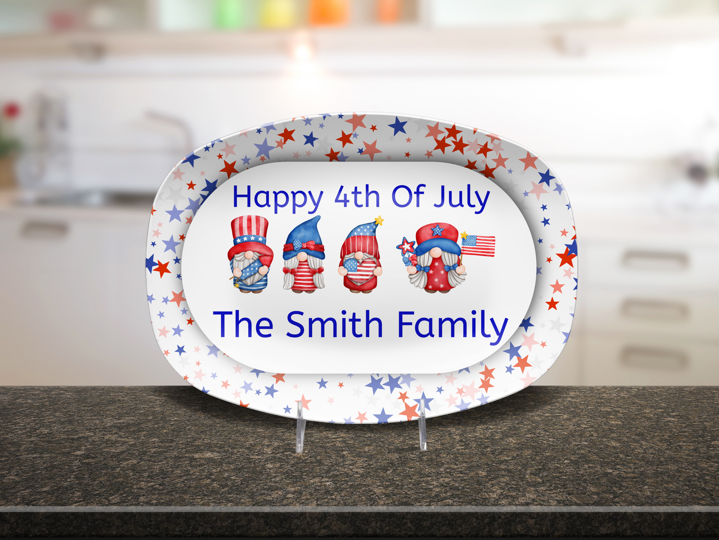 Personalized 4th of July Platter