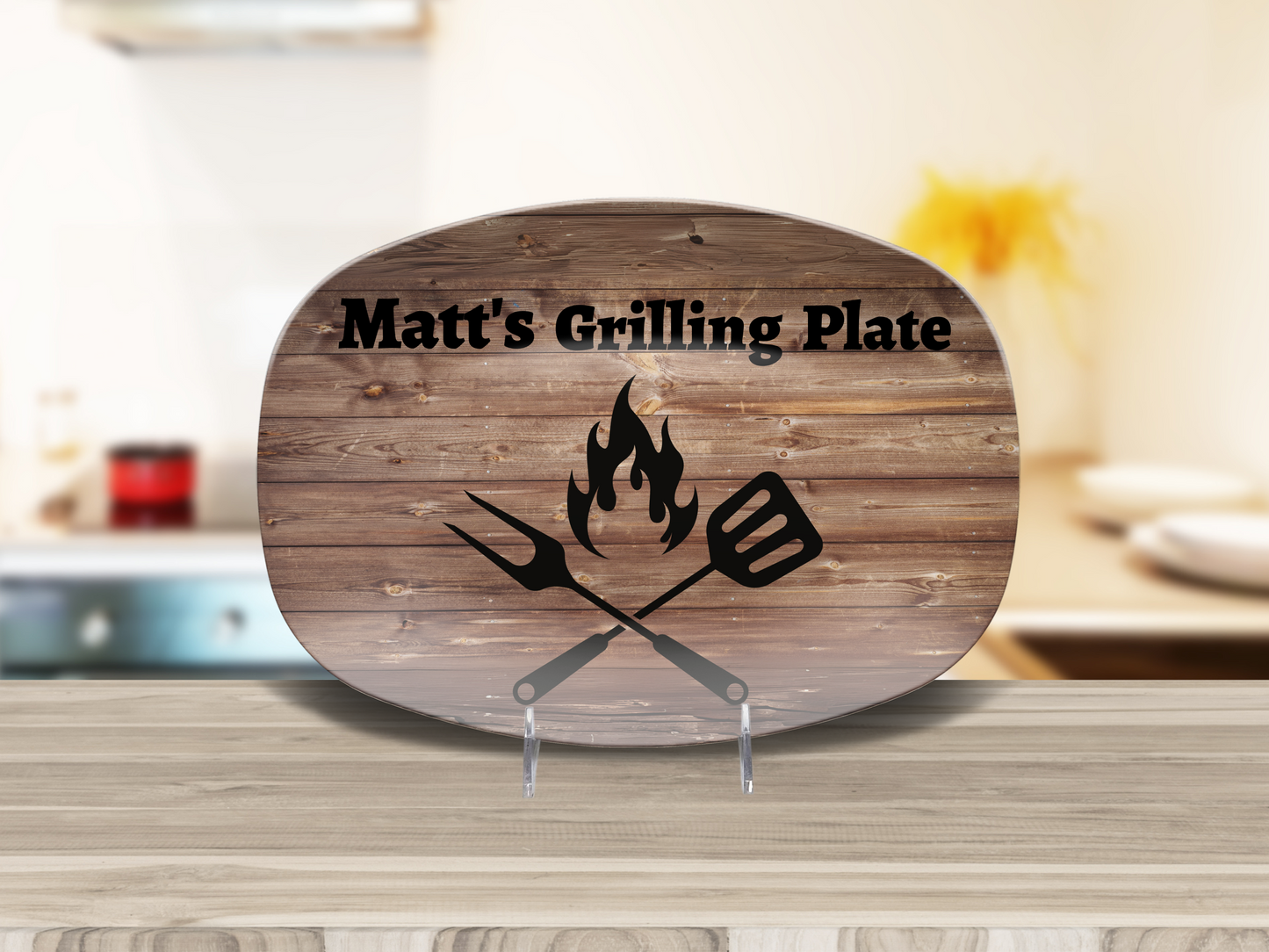 Personalized Dad Grilling Platter