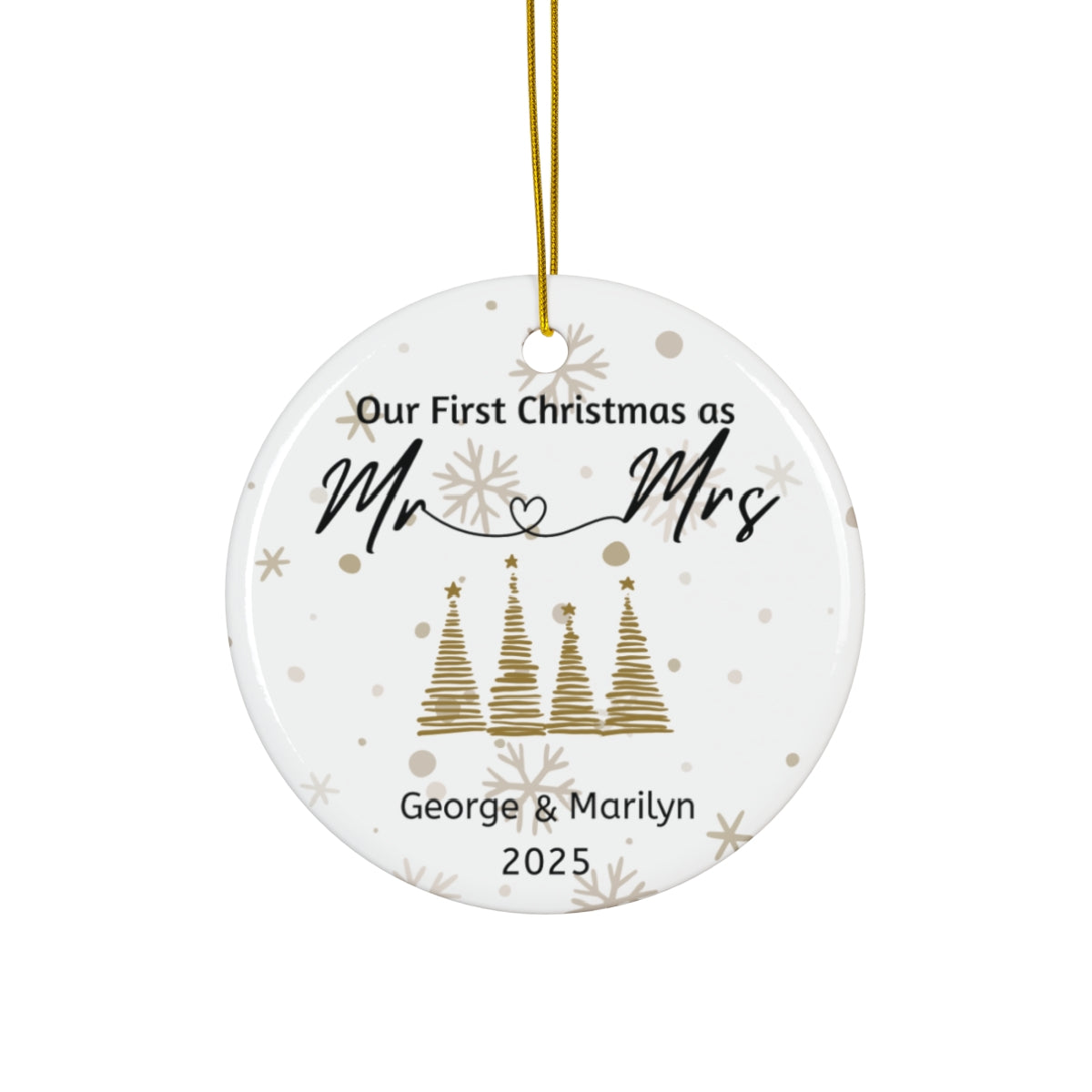 Our First Christmas As Mr & Mrs  Personalized Ornament