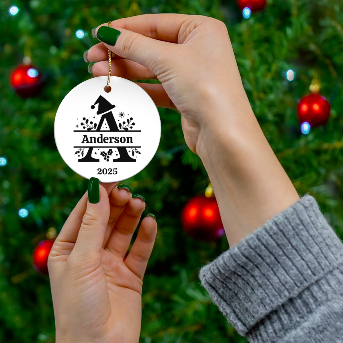 Personalized Monogram Christmas Ornament
