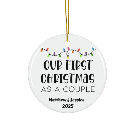 Our First Christmas As A Couple Personalized Ornament