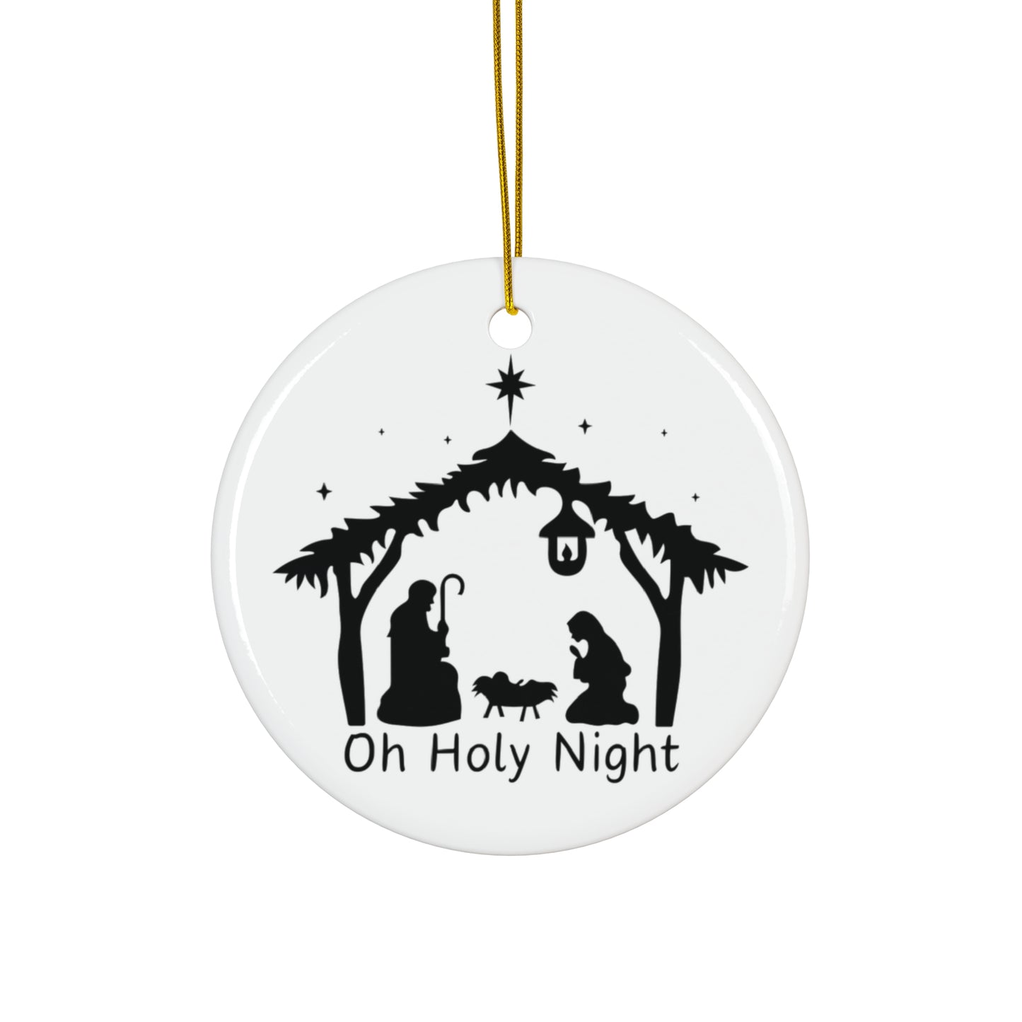 Oh Holy Night Silhouette Ornament