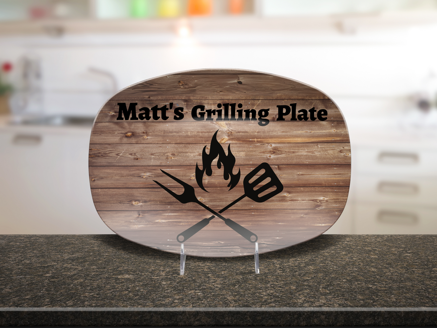 Personalized Dad Grilling Platter