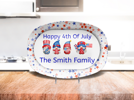 Personalized 4th of July Platter