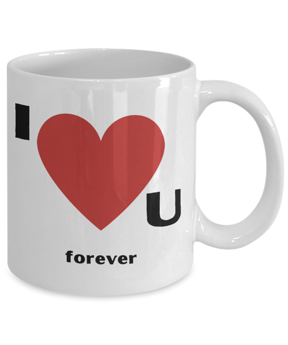 I Heart U, I Love You Gift, Romantic Valentines Day Mug, Valentines Coffee Mug, I Love You Mug