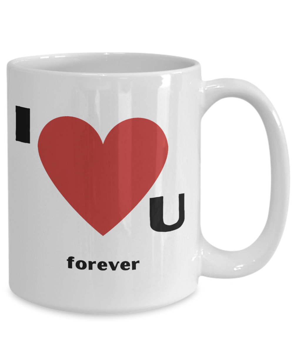 I Heart U, I Love You Gift, Romantic Valentines Day Mug, Valentines Coffee Mug, I Love You Mug