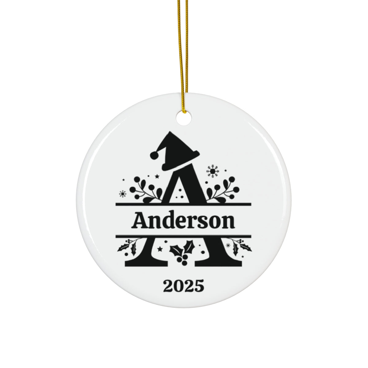 Personalized Monogram Christmas Ornament