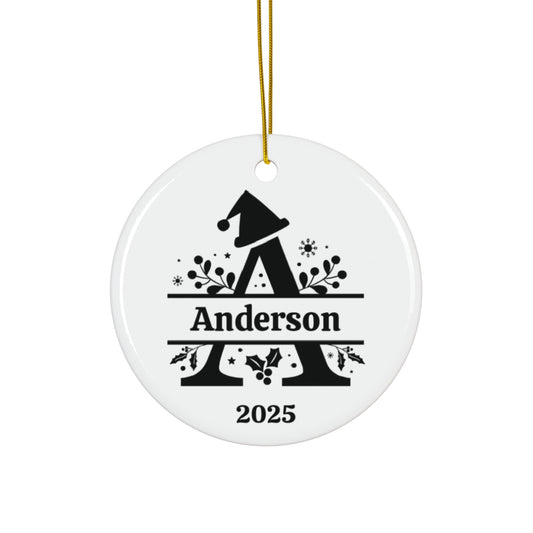 Personalized Monogram Christmas Ornament