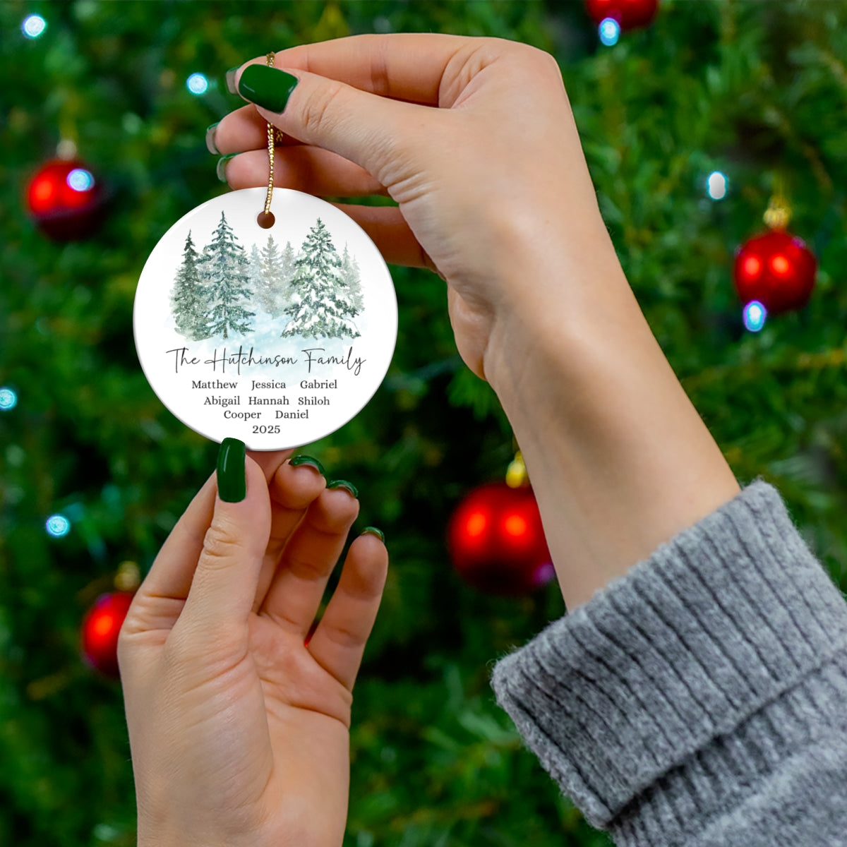 Personalized Family Names Ornament