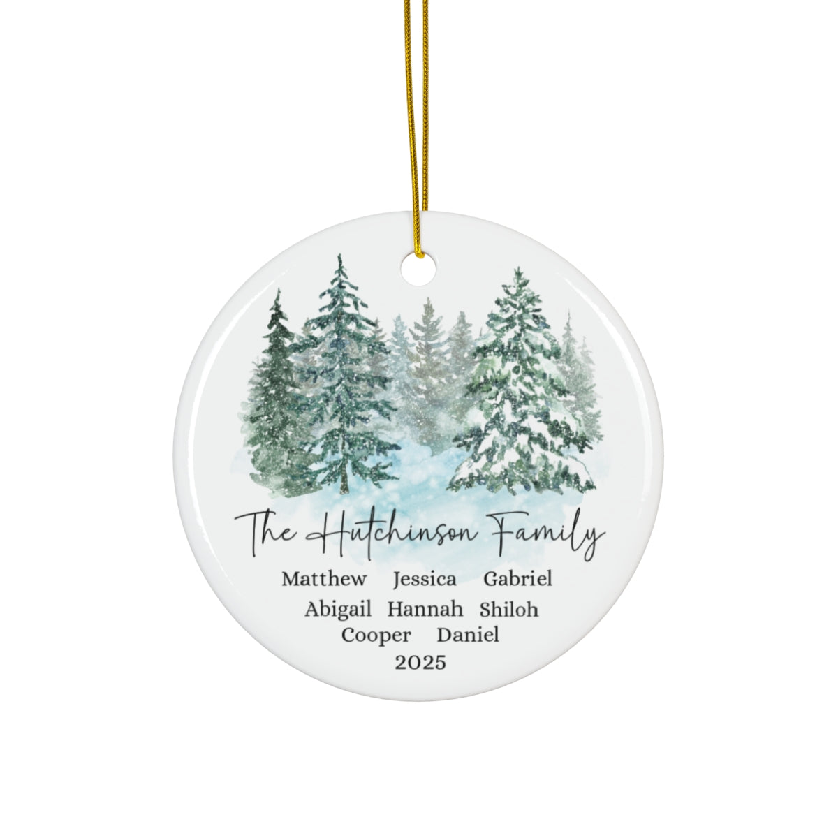 Personalized Family Names Ornament