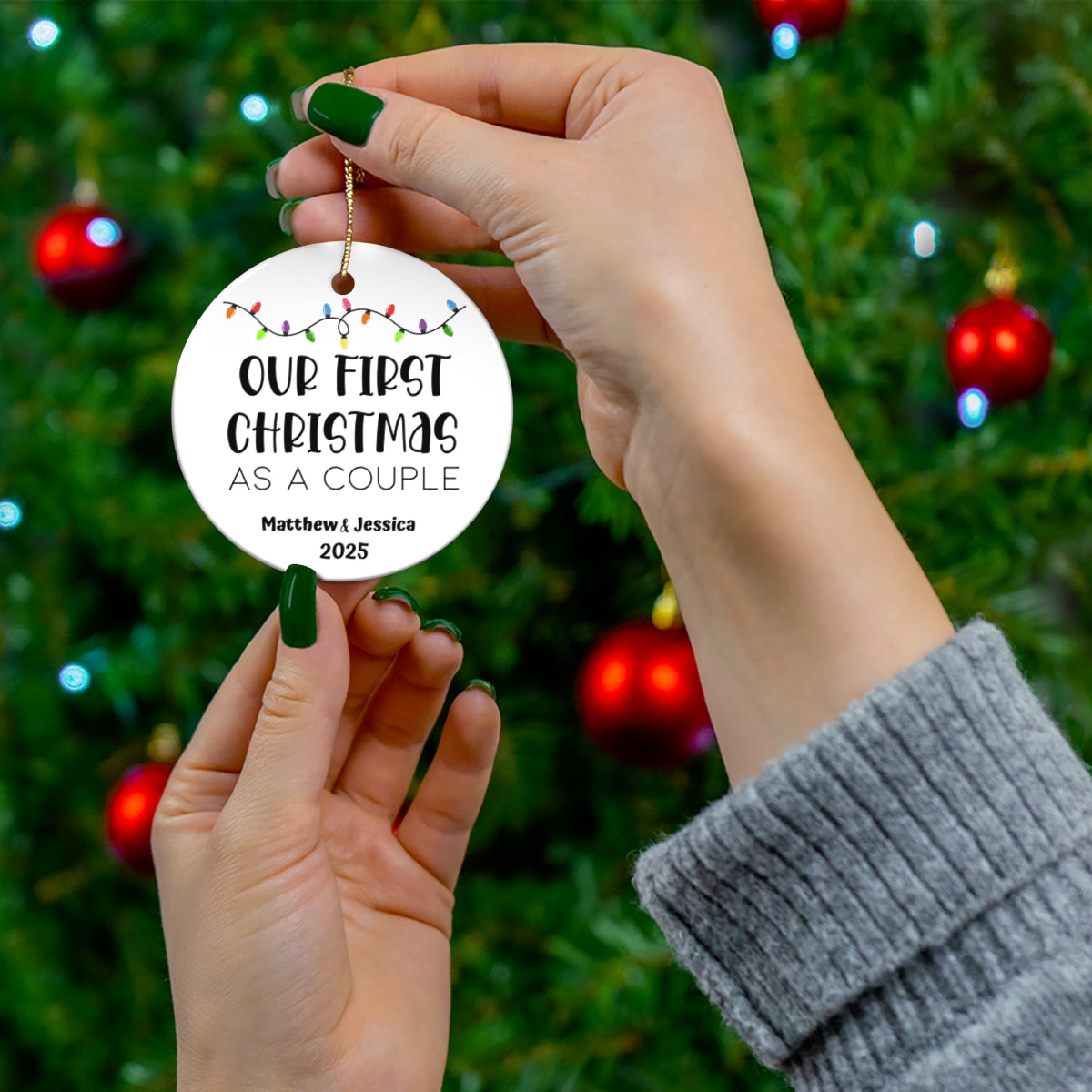Our First Christmas As A Couple Personalized Ornament
