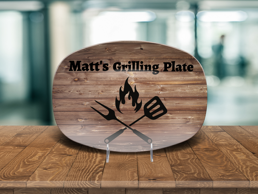 Personalized Dad Grilling Platter
