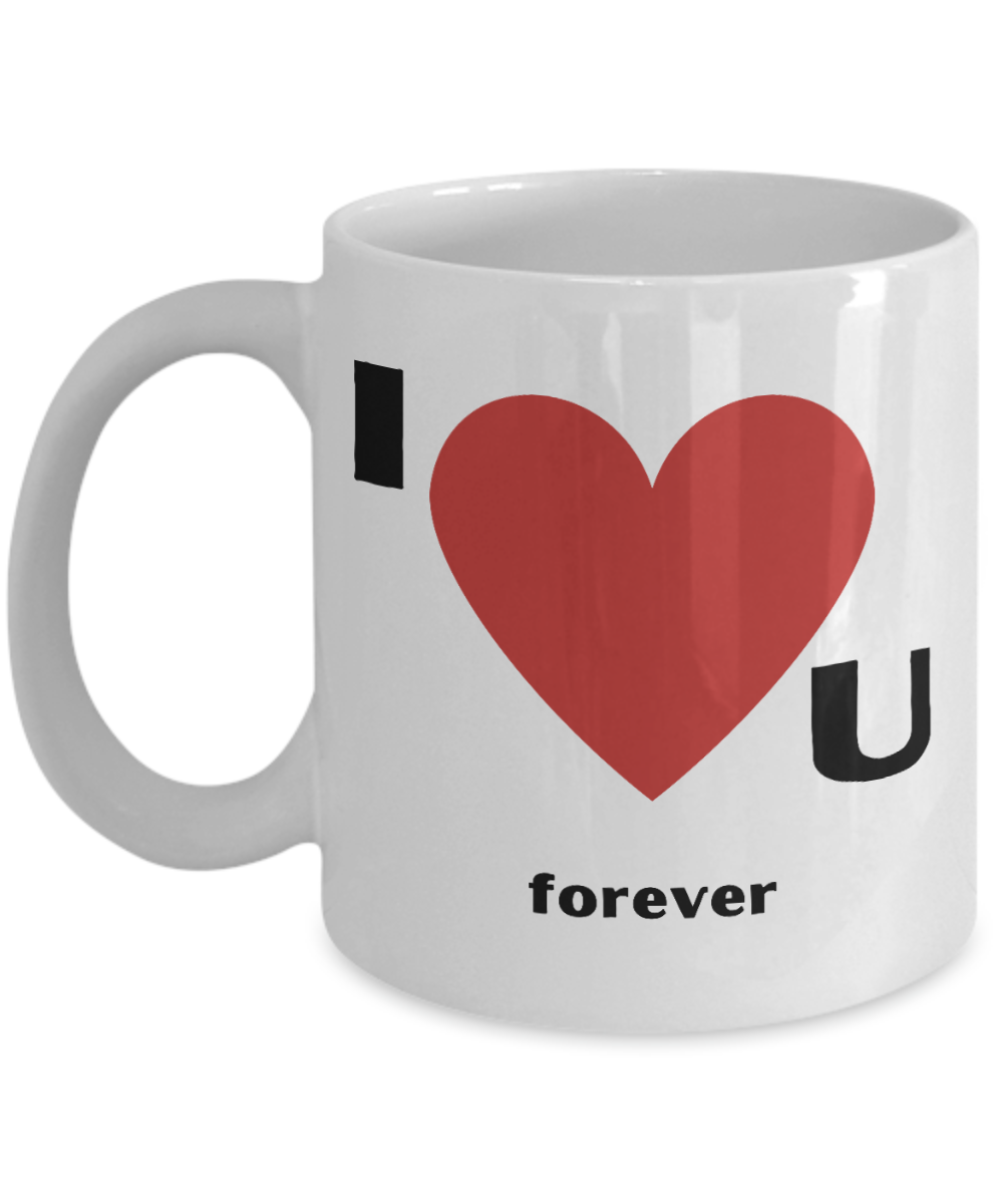 I Heart U, I Love You Gift, Romantic Valentines Day Mug, Valentines Coffee Mug, I Love You Mug