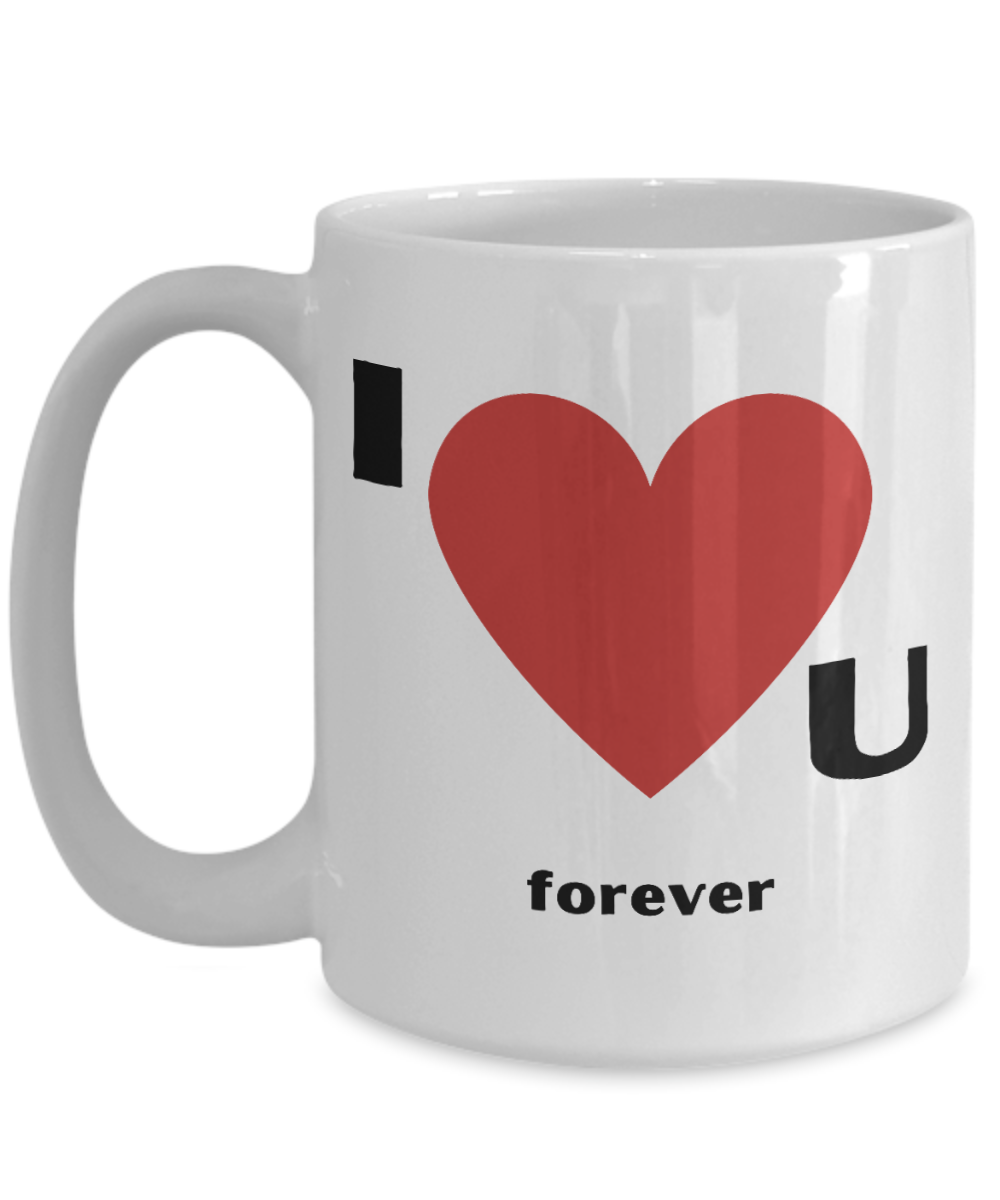 I Heart U, I Love You Gift, Romantic Valentines Day Mug, Valentines Coffee Mug, I Love You Mug