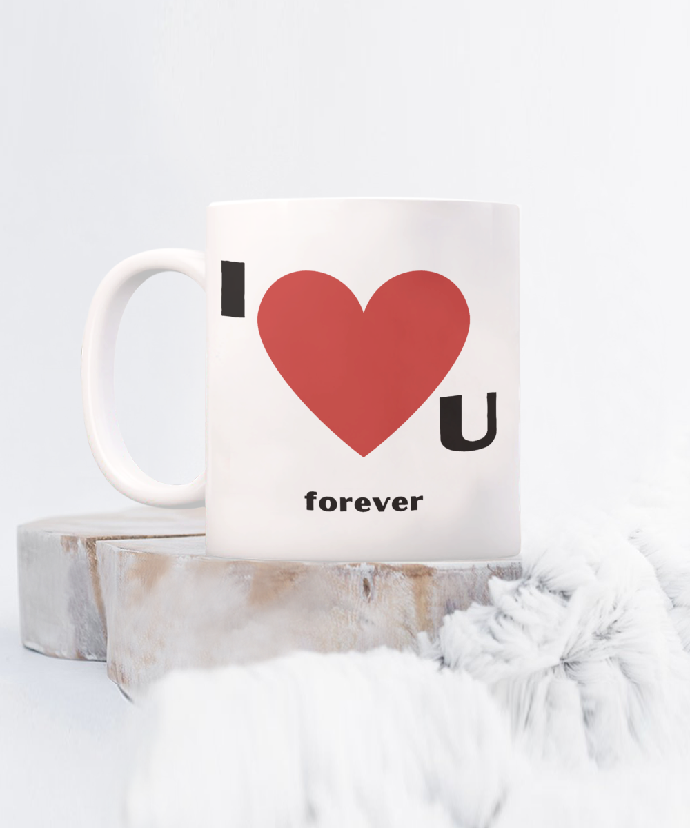 I Heart U, I Love You Gift, Romantic Valentines Day Mug, Valentines Coffee Mug, I Love You Mug