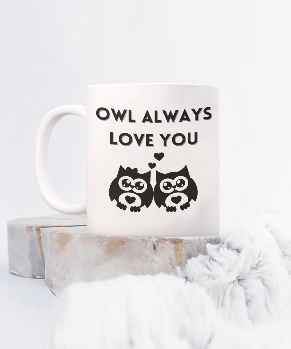 Be Mine Valentine, Valentines Coffee Mug, Gift for Boyfriend, Gift for Girlfriend, Wedding Anniversary, Owl Always Love You Mug