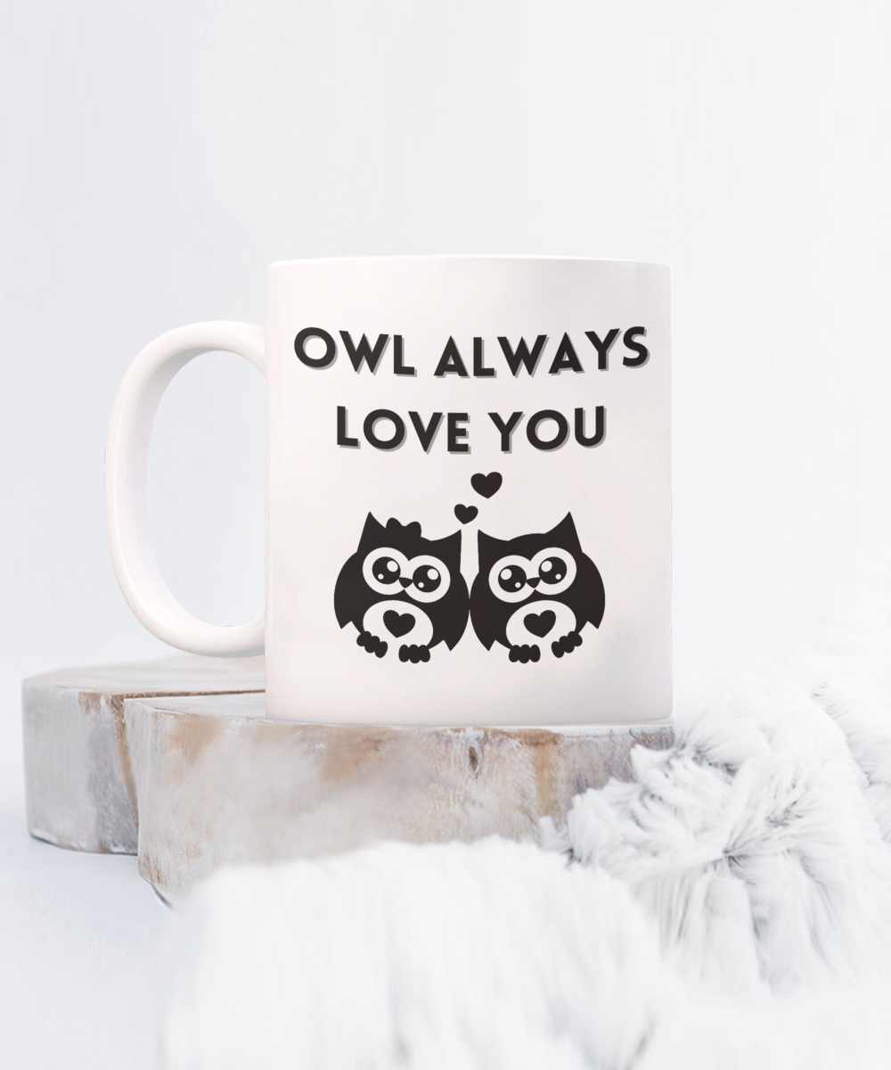 Be Mine Valentine, Valentines Coffee Mug, Gift for Boyfriend, Gift for Girlfriend, Wedding Anniversary, Owl Always Love You Mug