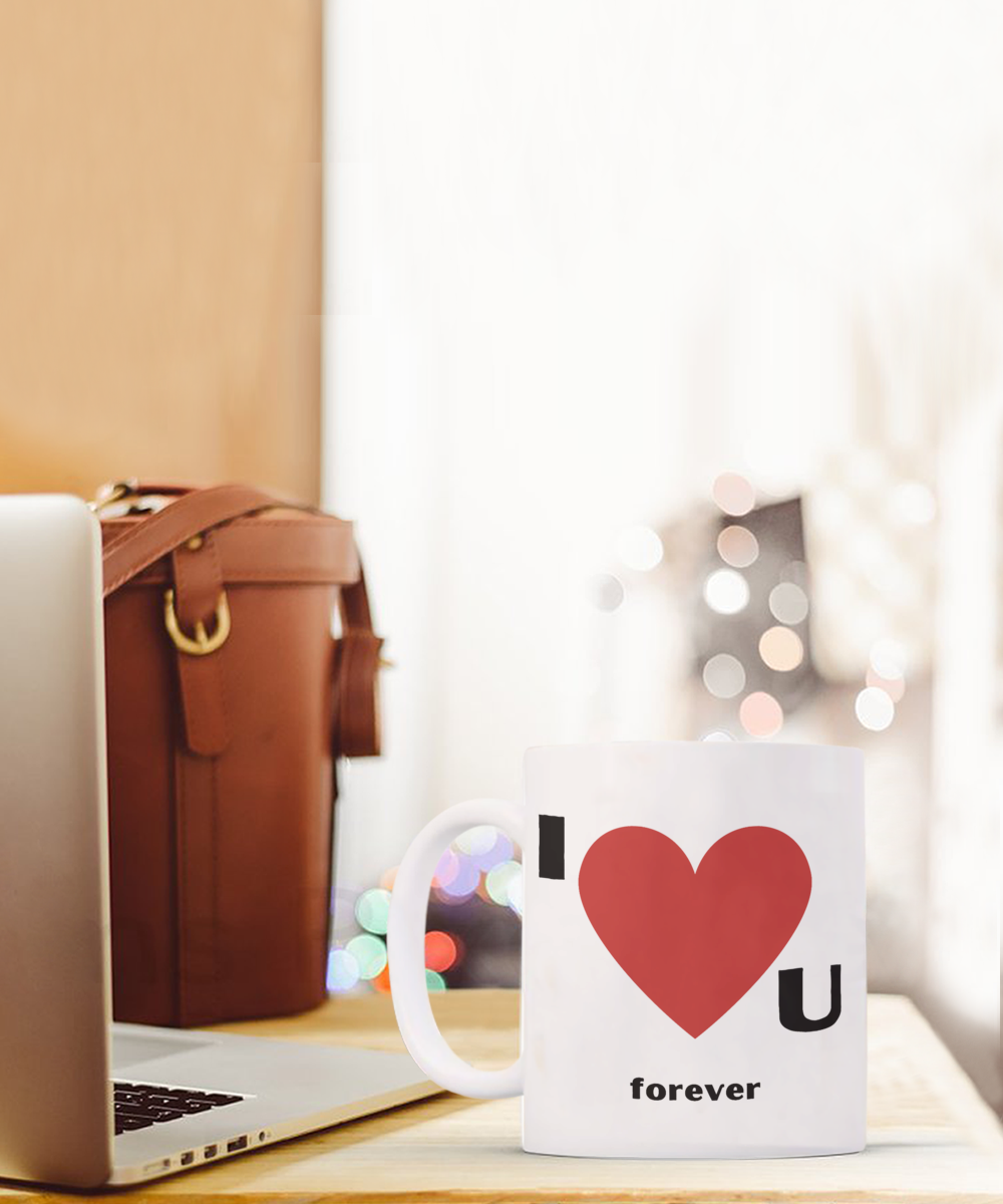 I Heart U, I Love You Gift, Romantic Valentines Day Mug, Valentines Coffee Mug, I Love You Mug