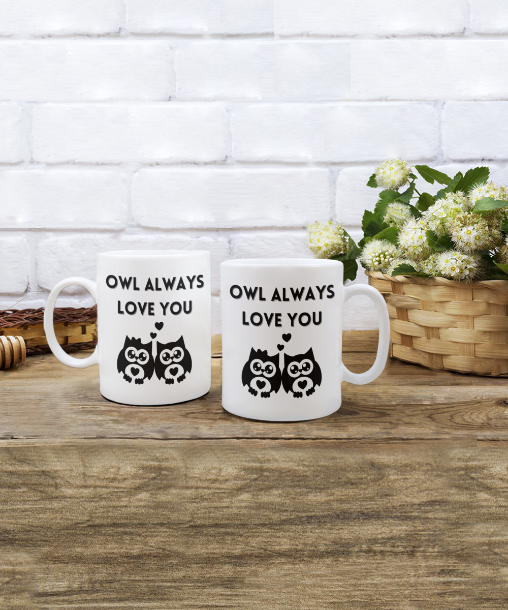 Be Mine Valentine, Valentines Coffee Mug, Gift for Boyfriend, Gift for Girlfriend, Wedding Anniversary, Owl Always Love You Mug